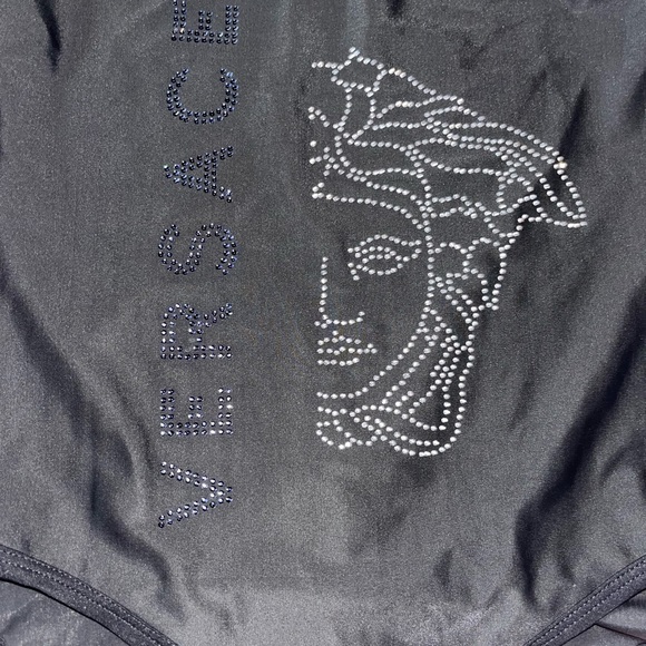 Versace Black One-Piece Swimsuit with Medusa Design - Picture 2 of 3